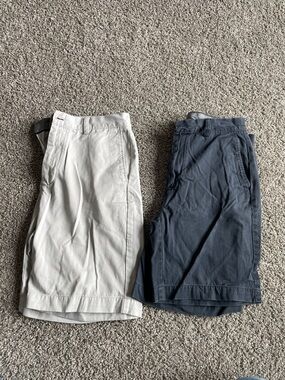 Amazon Essentials Men's Gray and Navy Chino Shorts